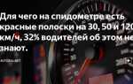 Что означают красные полоски на спидометре