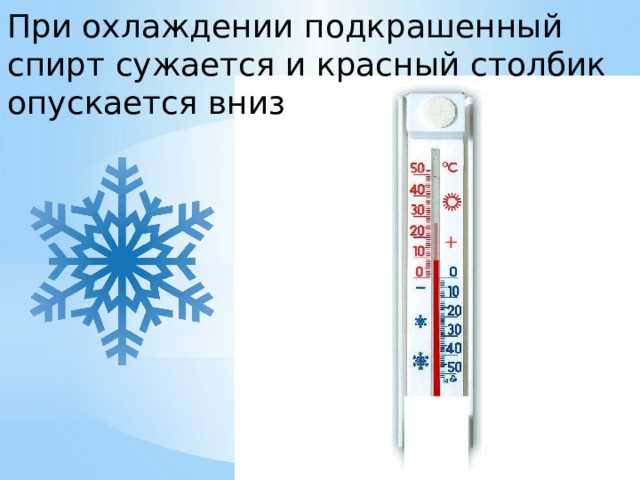 Какие физические свойства спирта влияют на его сжатие при понижении температуры