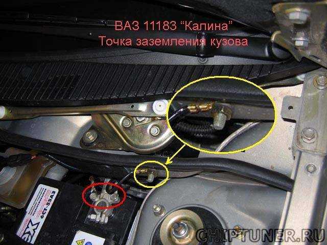 Где искать массу фары на ВАЗ 2114: схема подключения